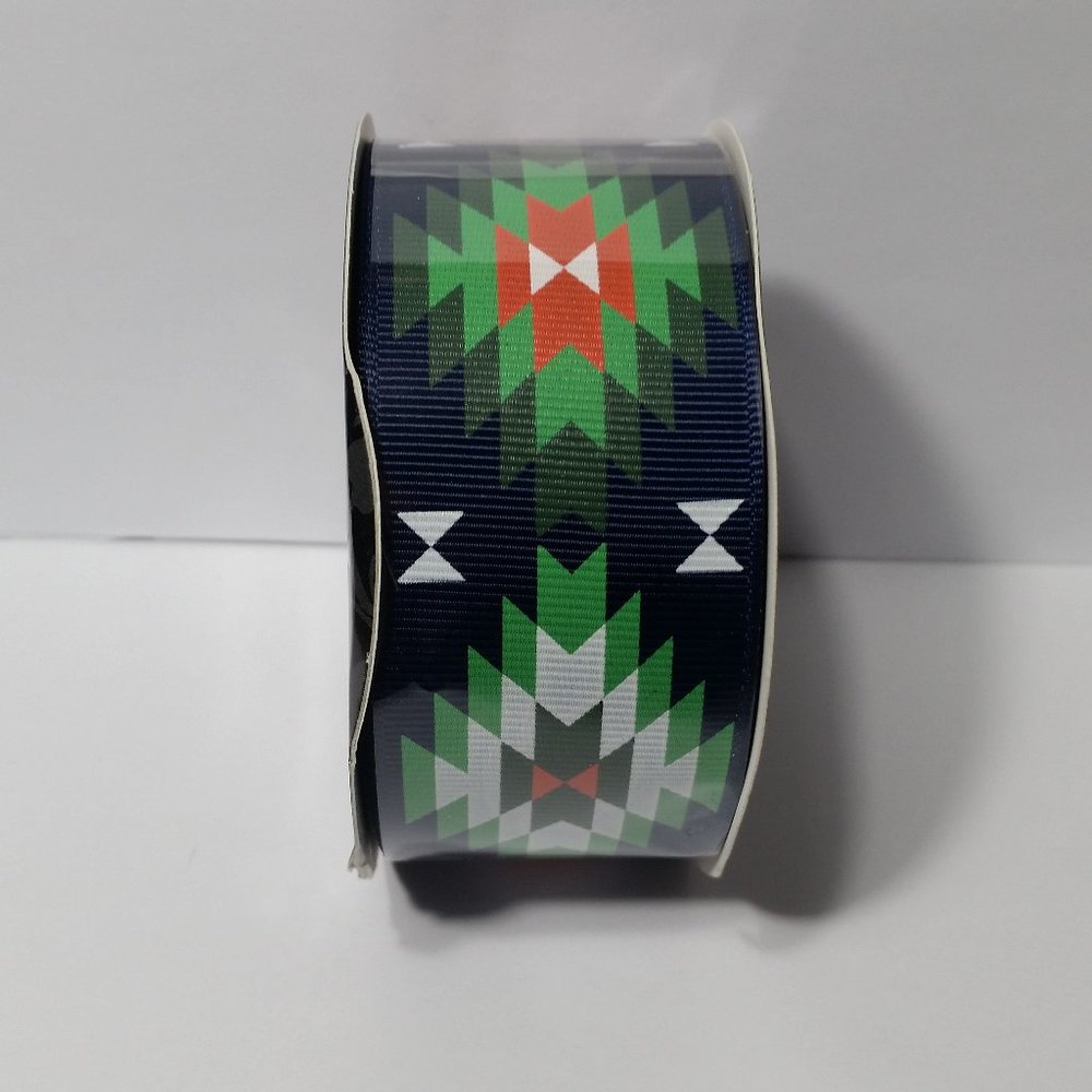 Ribbon 1.5" Blue Orange White Green